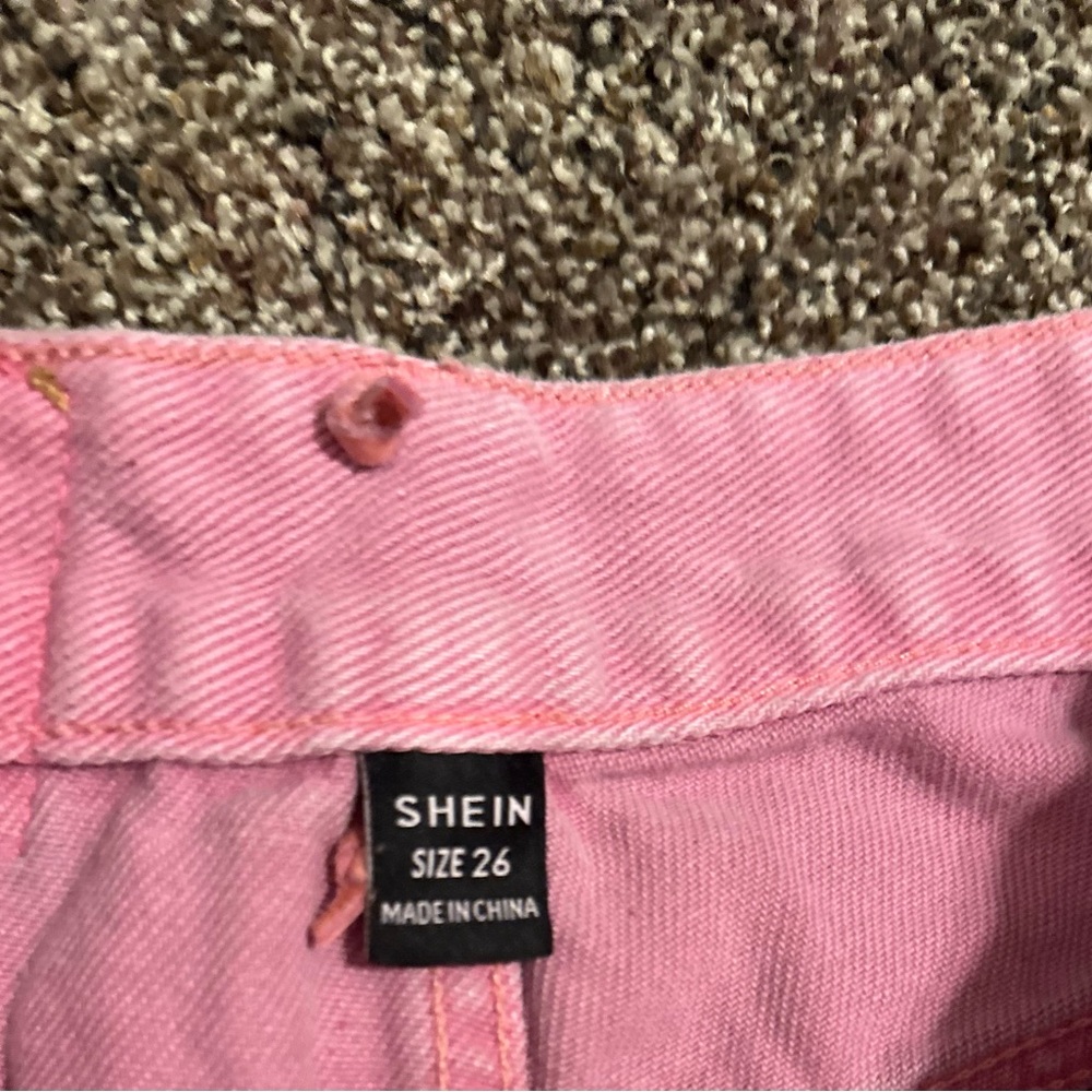 Redhawk Designs Hand Crafted Pink High Rise Jeans w/Fun Patches & Deerskin sz 26 - Picture 7 of 8